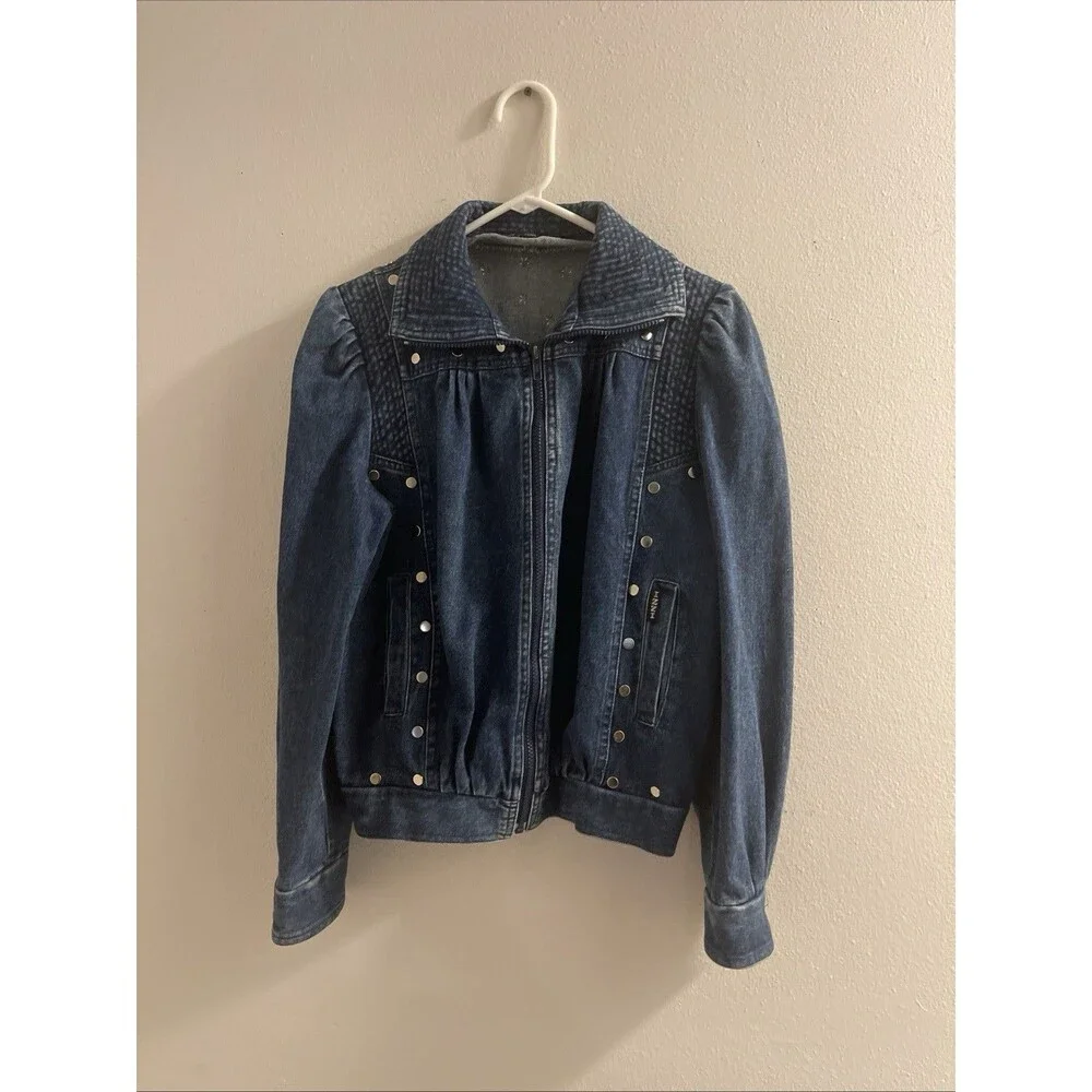 Women’s Izzy Denim Jacket Sz M 38843 Made In Israel 100% Cotton